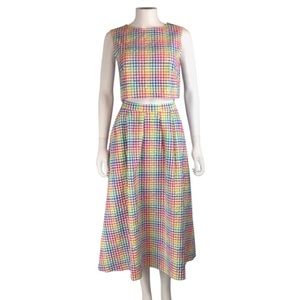 Saloni crop top & matching midi skirt